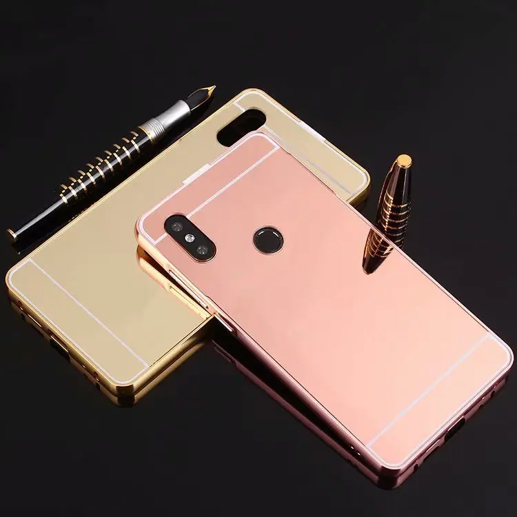 Ультра легкий металлический чехол для Xiaomi Redmi 5 Plus с зеркальной задней рамкой из