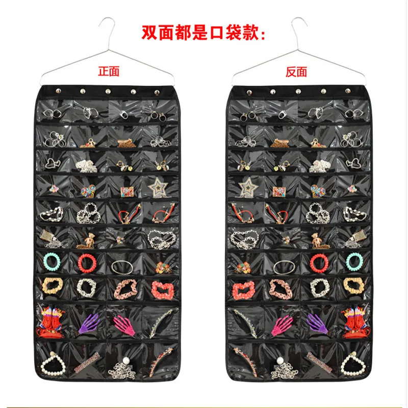 Новый 40 Карманный двусторонний подвесной органайзер для ювелирных изделий