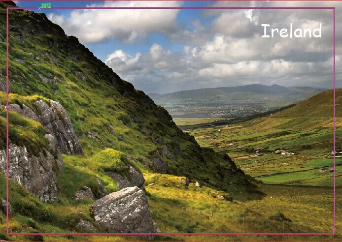 

Travel Refrigerator Magnets 78*54mm,valley in County Kerry, Ireland Tourist Rigid Magnets 20647