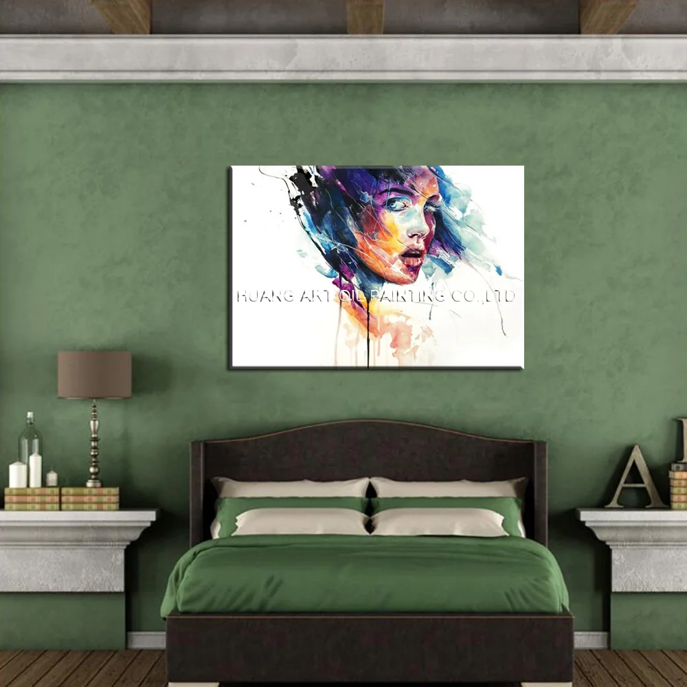 Ручная роспись портрет картины маслом для гостиной Настенный декор красочная