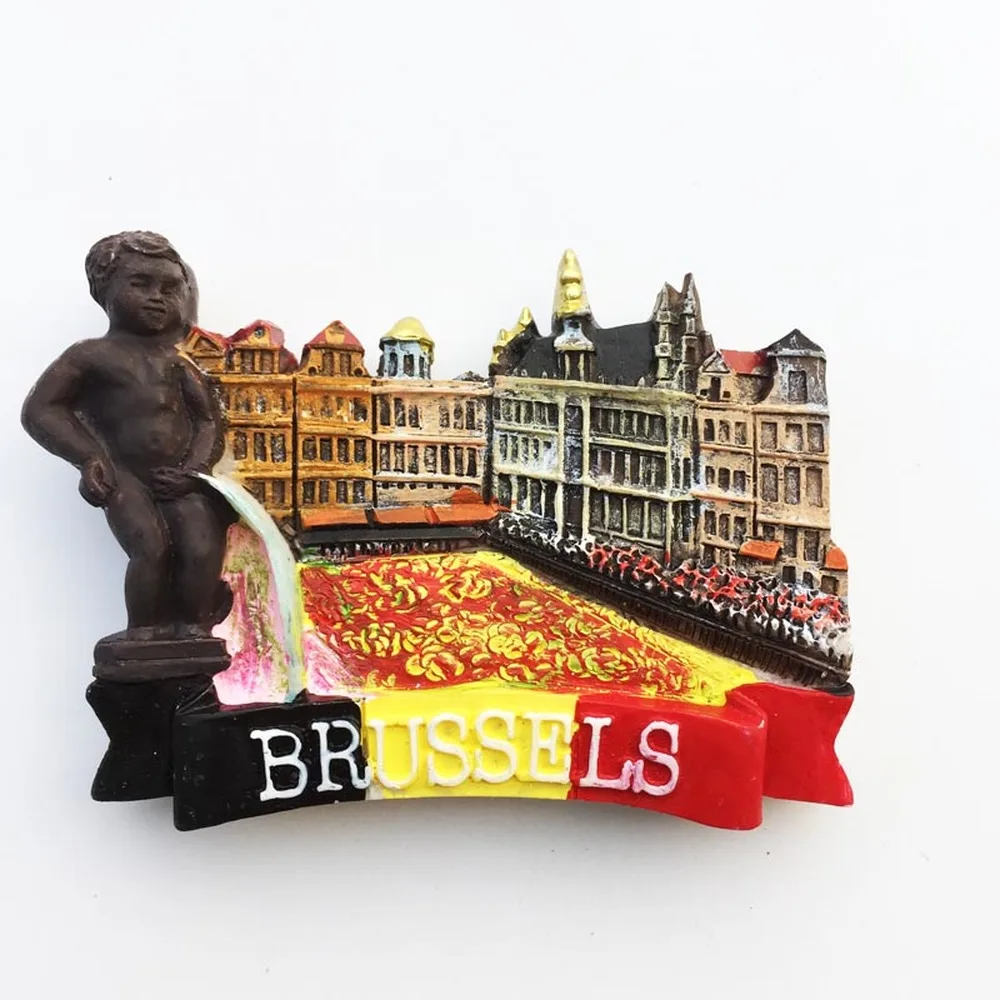 BABELEMI Belgium Brussels Fridge Magnet Souvenir Sticker Manneken Pis Refrigerator Decoration Accessories Message Holder|Магниты на