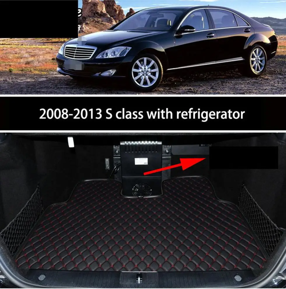 Коврик для багажника из волоконной кожи mercedes benz W222 W221 S320 S400 S500 S600 S350 2005-2019
