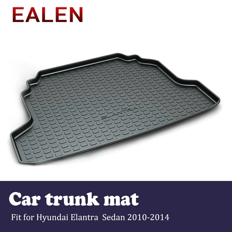 EALEN For Hyundai Elantra Sedan 2004-2017 Styling Boot Liner Waterproof Anti-slip mat Accessories 1Set Car Cargo rear trunk mat
