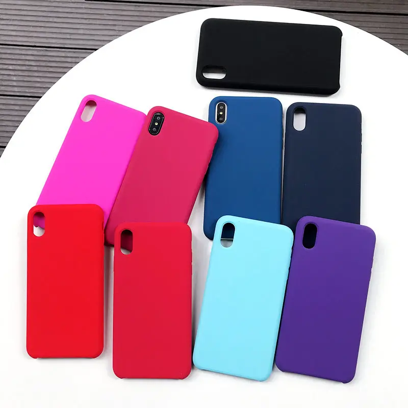 Роскошный тонкий жидкий силиконовый ударопрочный чехол для iPhone X XS Max XR 6 6S 7 8 Plus
