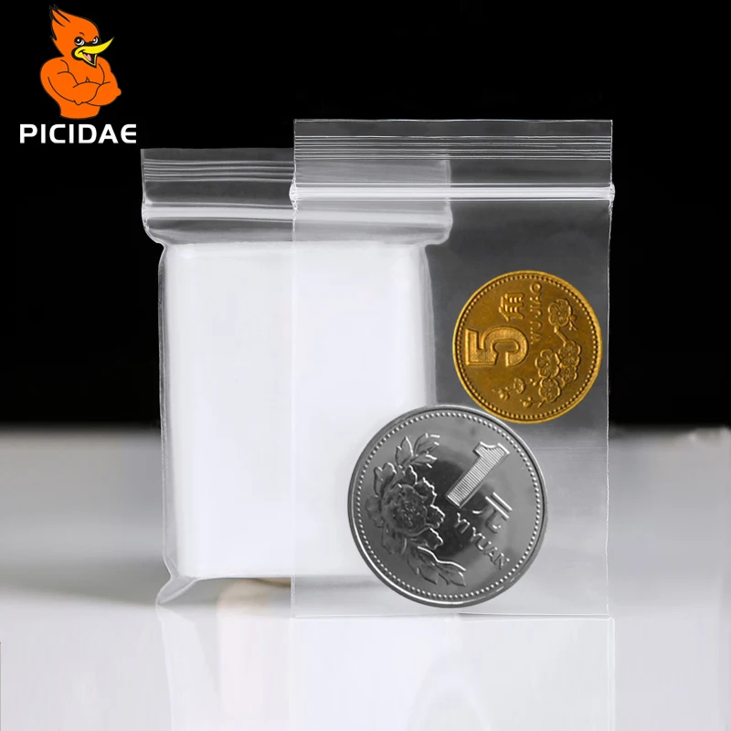 Ясно Мини Миниатюрный Zip Lock Ручка Пластиковая Упаковка Мешок Пищевые Конфеты