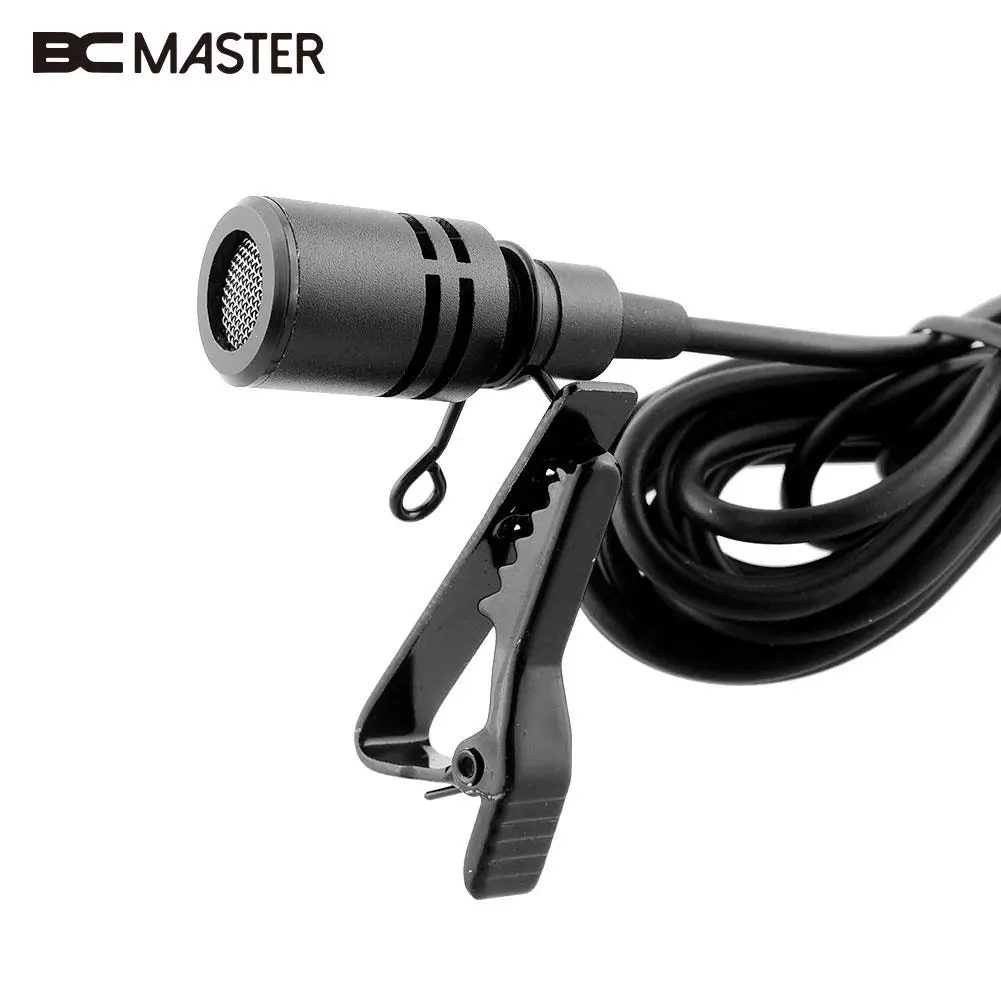 Портативный мини микрофон BCMaster внешний нагрудный петличный на клипсе для записи