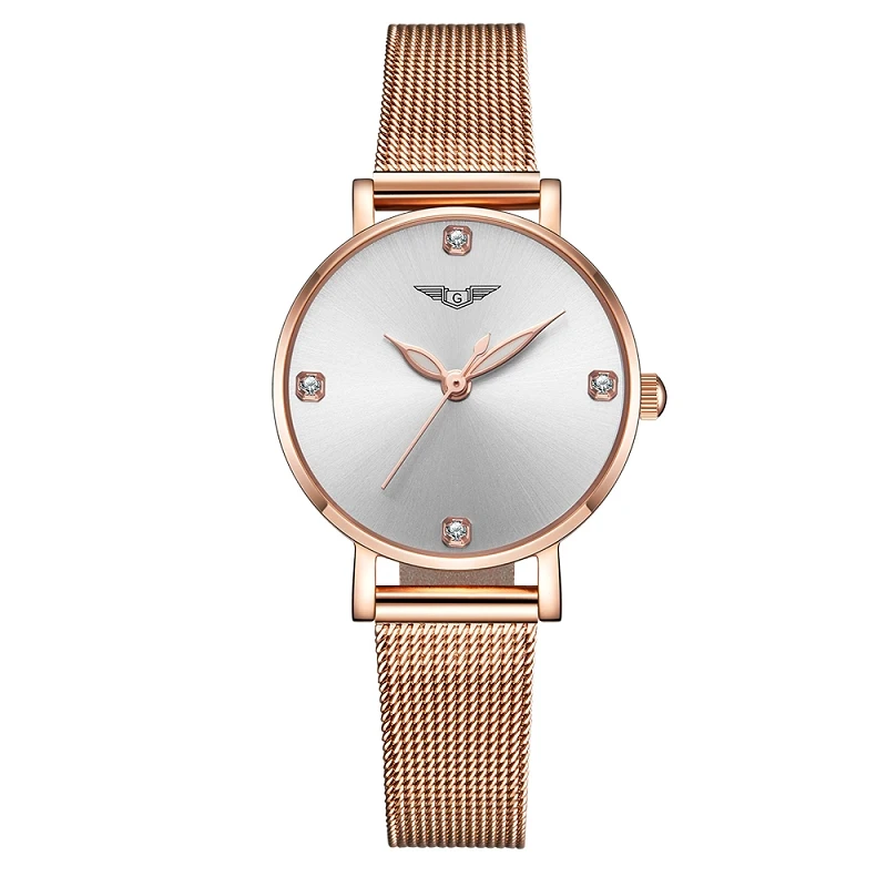 Reloj Mujer GUANQIN роскошный бренд женское платье золото полный стальной браслет кварцевые часы женские модные наручные часы Relogio Feminino