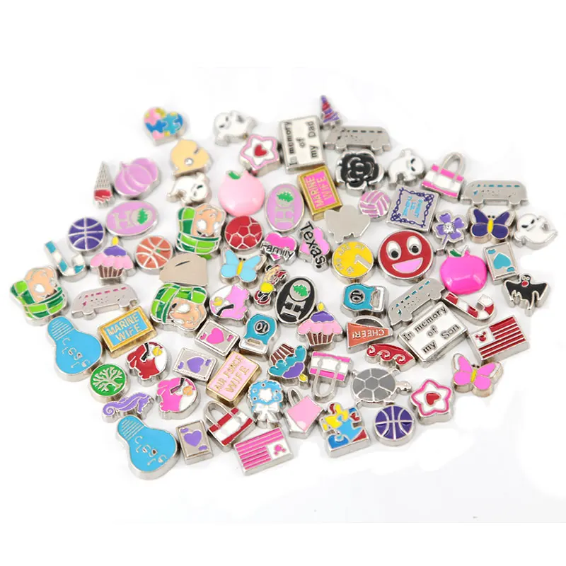 100 шт./лот 2019 новые смешанные плавающие медальоны в ассортименте для гостиной