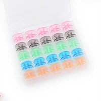 1 box for 25 sewing machine bobbin industrial household transparent color the industrial steel plastic or steel