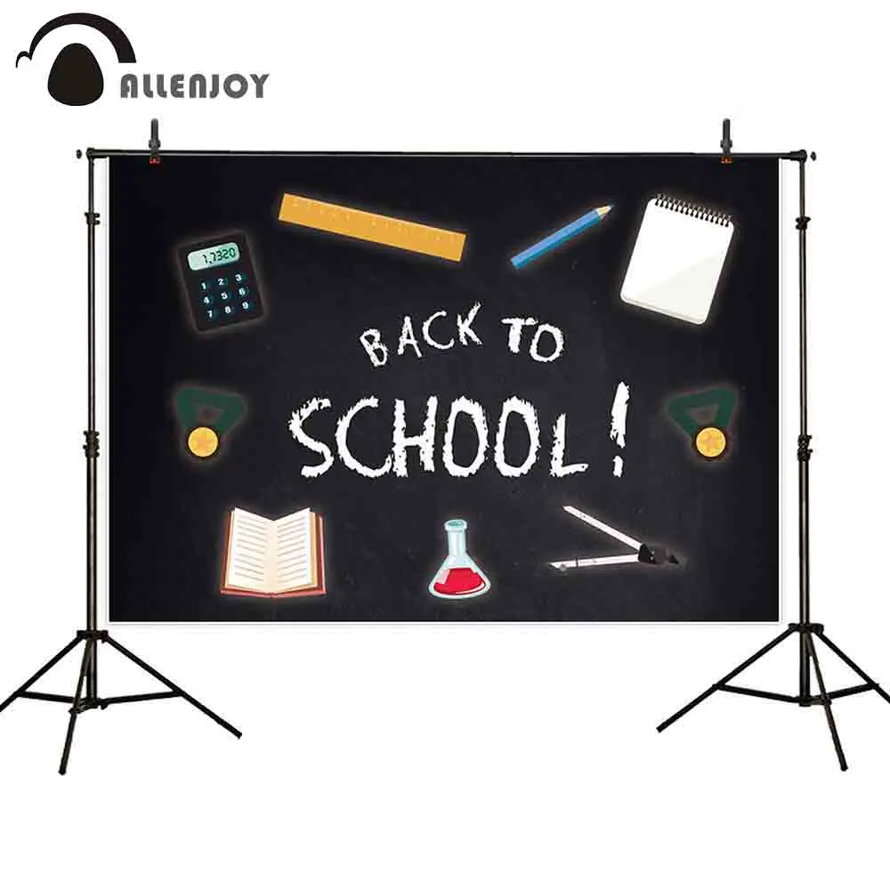 Allenjoy фон для фотосъемки с изображением back to school на доске Мел новый семестр