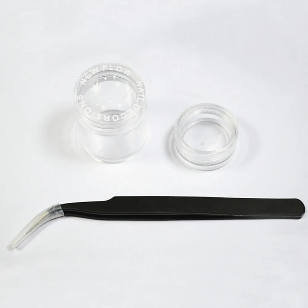 3 шт./компл. Новые 3/10 г пустая банка Пинцет DIY воды Стикеры татуировки с водяным знаком горлышко в форме наклейки для маникюра и педикюра, фрезер для ногтей искусство аксессуар LAND17