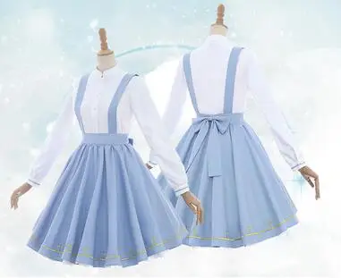 Японская карта аниме Captor SAKURA daiduji TOMOYO Косплей Костюм Лидер продаж красивое платье - Цвет: B