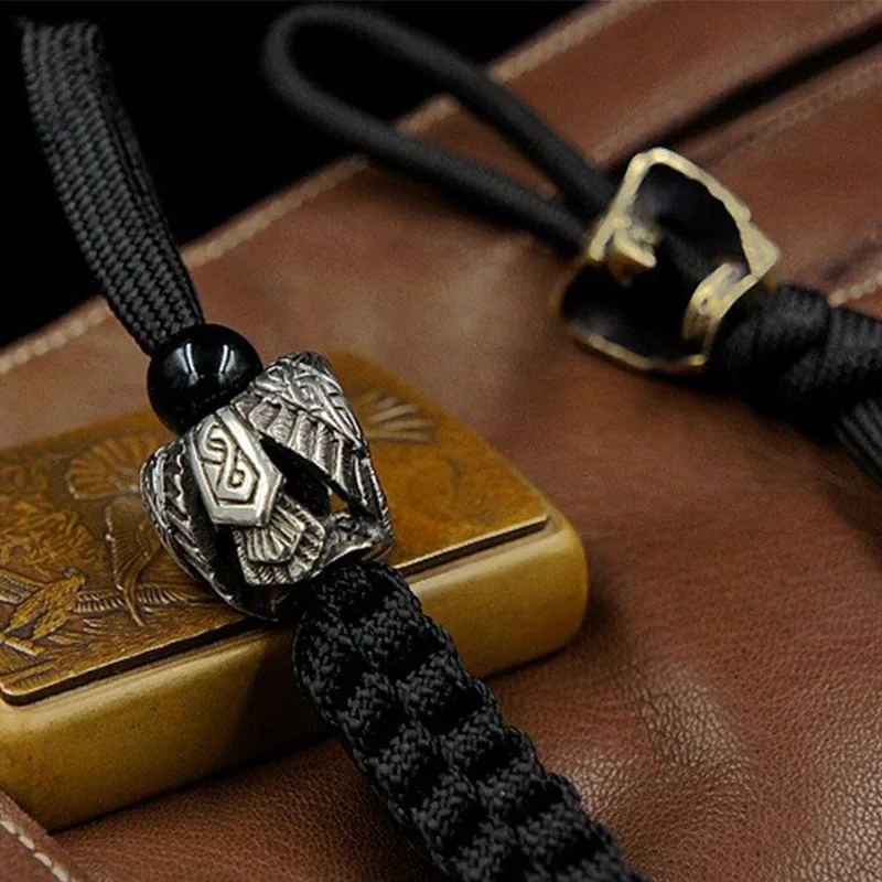 1 шт. латунный медный нож Eagle Beads Подвеска со шнурком EDC инструмент Паракорд зонтик веревка DIY декоративные аксессуары кулон