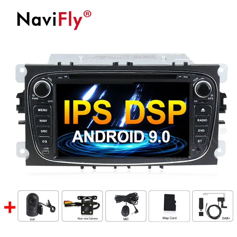 Бесплатная доставка! Android 9 0 IPS DSP автомобильный dvd плеер GPS навигация для FORD Focus S MAX