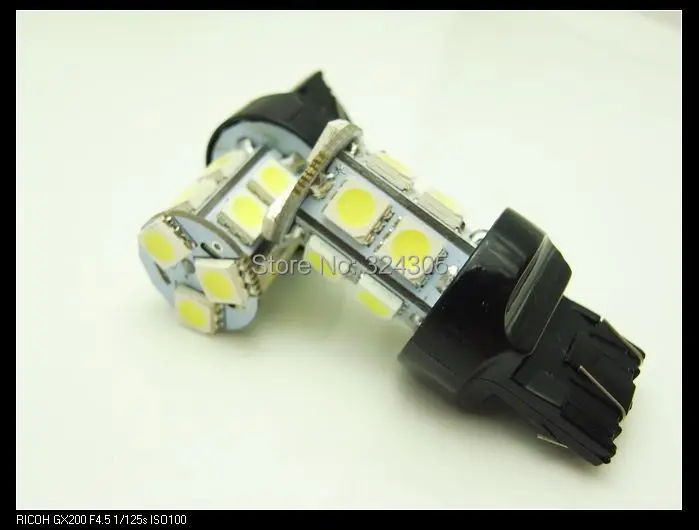 4 X T20 7443 W21/5W стоп-сигнал лампы 13 светодиодный 5050 SMD 7440 двойная интенсивность башня