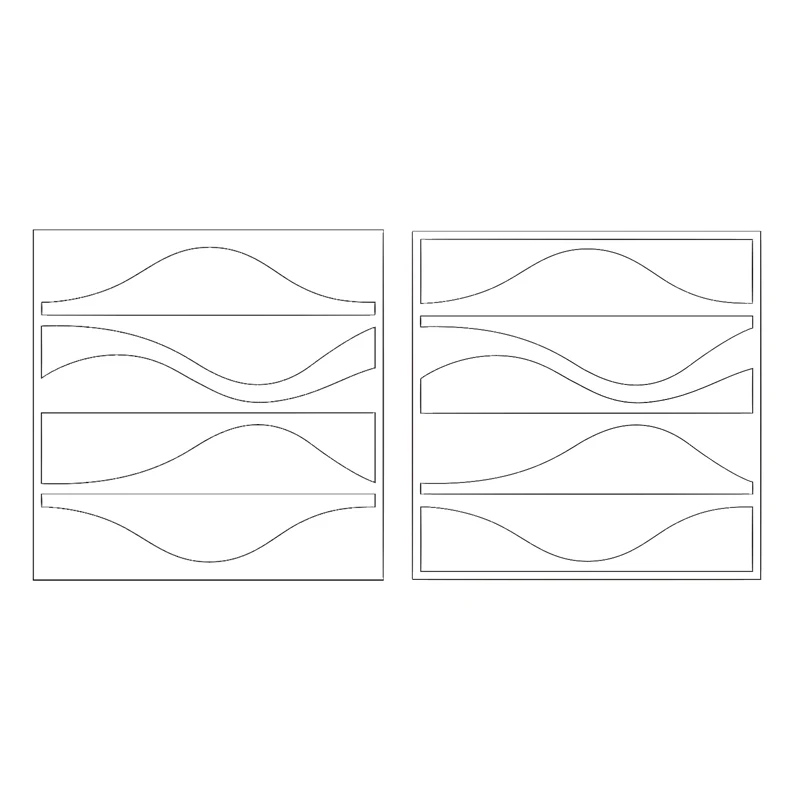 Полосы волн шаблон пластиковый спрей Многослойные трафареты для DIY Скрапбукинг