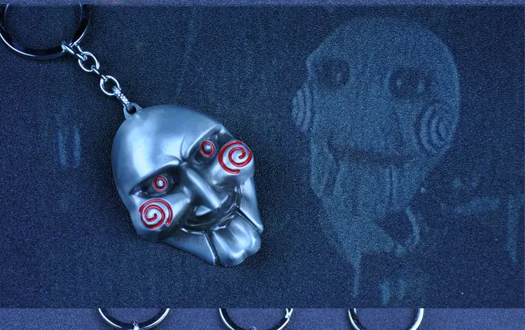 Linxilove Accessories Horror Movie Jewelry SAW Mask Keychains Men Boys Personalised Keyring Key Chains for Bags