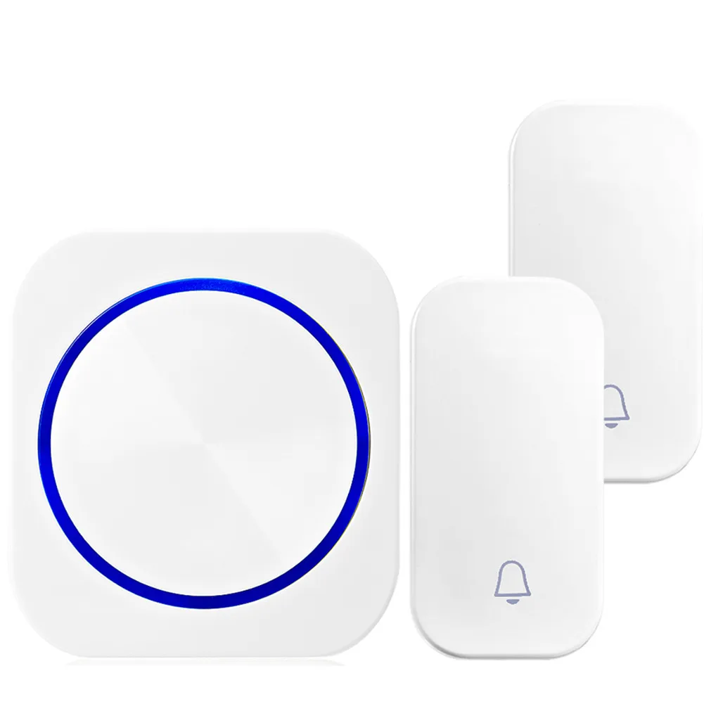 2 button 1 Receiver SMATRUL автономный беспроводной дверной звонок Ночной светильник без батареи ЕС вилка водонепроницаемый 1 Кнопка 1 2 приемника - Цвет: 2 button 1 Receiver