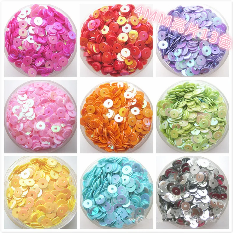 1000 шт. ручная работа цветные пайетки 4 мм серебристые ПВХ круглые чашки свободные