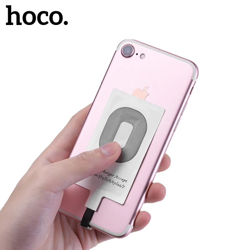 HOCO Беспроводное зарядное устройство приемник для iPhone 5/5S/6/6s Plus/7 QI адаптер USB Type-c
