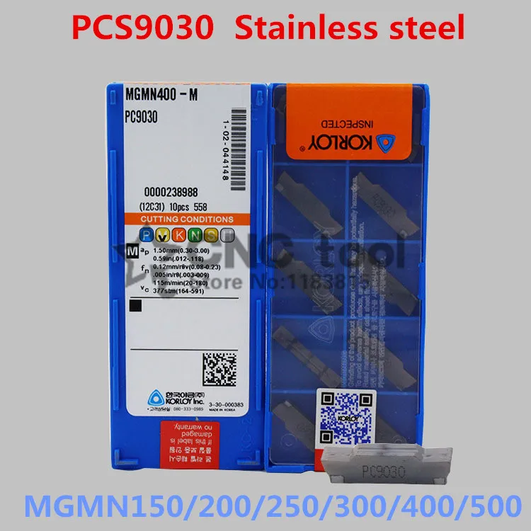 PC9030 MGMN150 MGMN200 MGMN250 MGMN300 MGMN400 MGMN500 10 шт./компл. KORLOY CNC карбид Вставки обработки