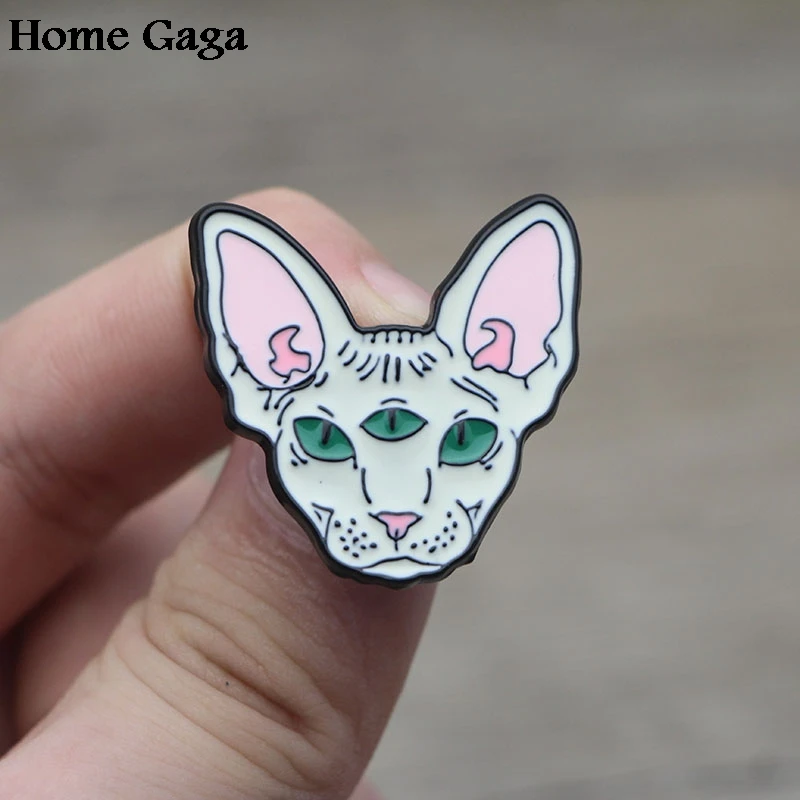 Homegaga Сфинкс Кошка цинковые булавки para рюкзак Одежда металлическая медаль для сумки рубашки Значки броши для мужчин и женщин D1365