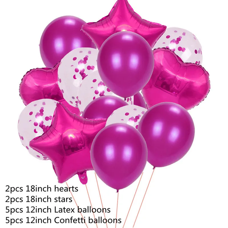 Balloon-14Pcs-Rred 16 дюймов буквы фольгированные шары «С Днем Рождения» Happy День рождения украшения Детские воздушные шарики с алфавитом Baby Shower поставки - Цвет: Balloon-14Pcs-Rred