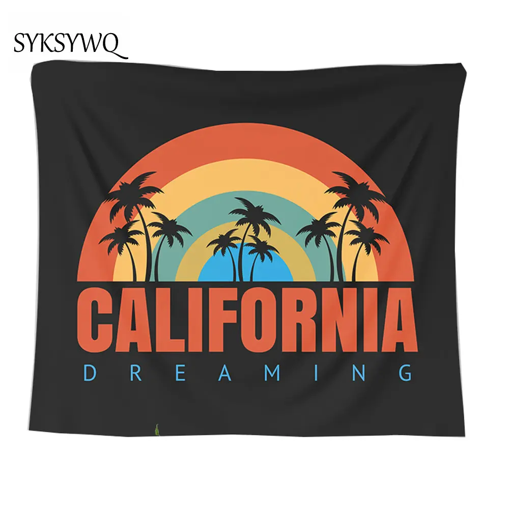 Гобелен Califonia dream пляжное полотенце с пальмами настенный пляжный ковер | Дом и сад