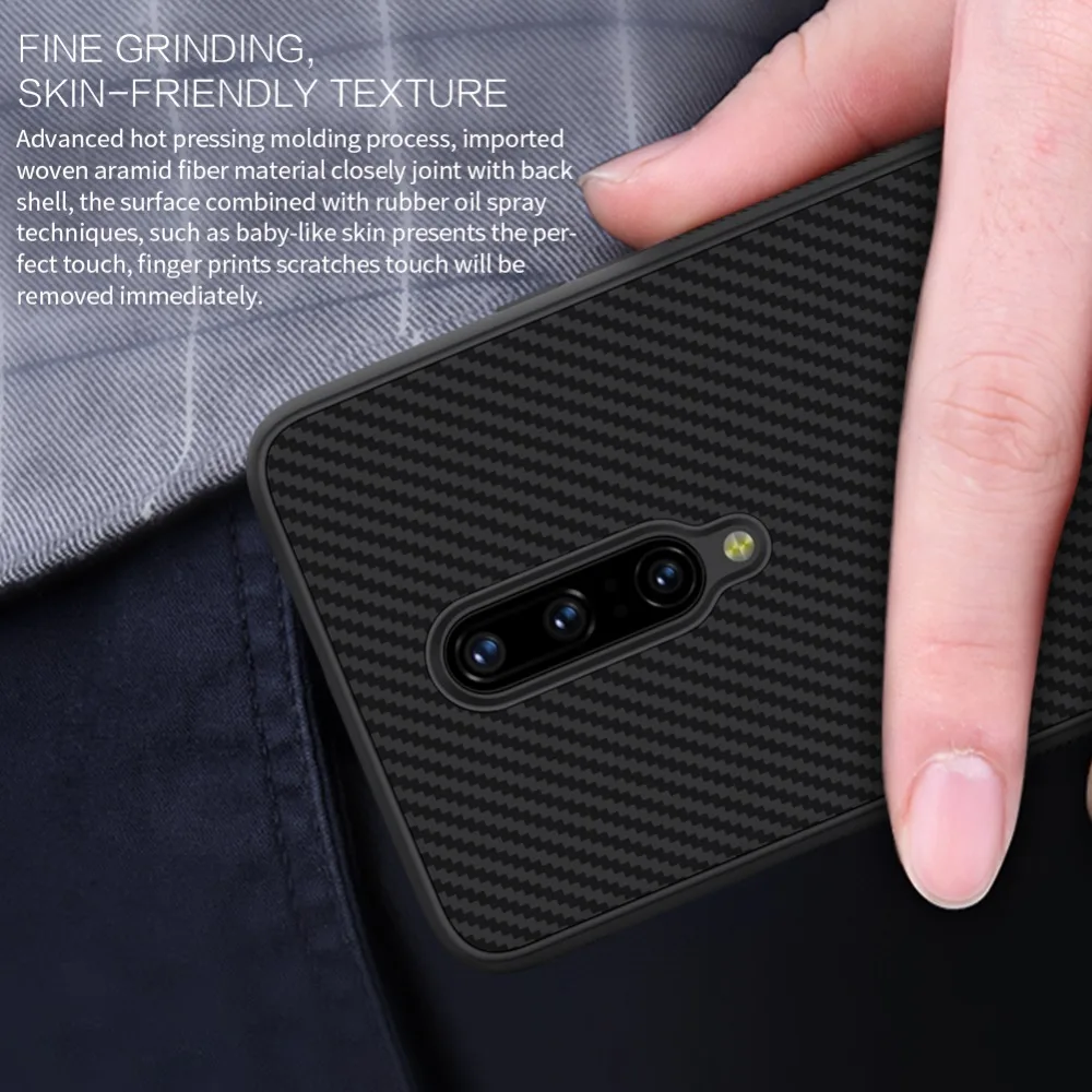 Чехол NILLKIN из синтетического волокна для Oneplus 7 Роскошный тонкий чехол из углеродного волокна PP пластик Магнитная задняя крышка для Oneplus 7 pro