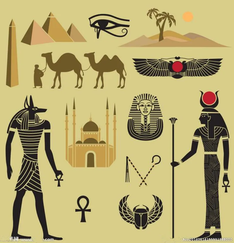 Обои на заказ для стен 3 d старинная египетская стенная роспись обои отеля бара