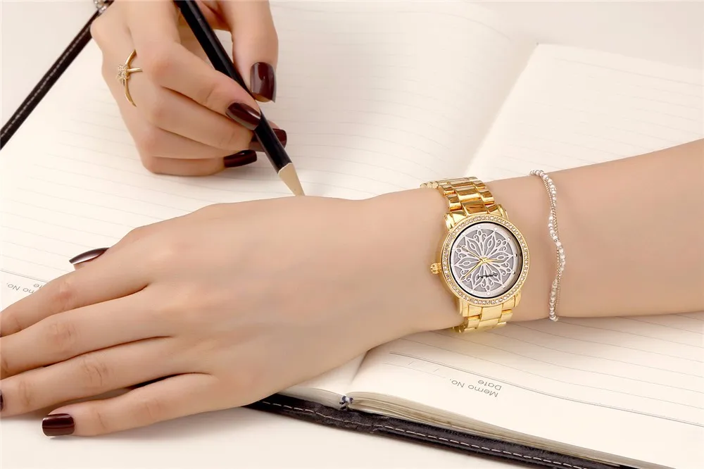 CRRJU Top Luxury Brand Women Quartz Watch Ladies wristwatches relogio feminino rose gold