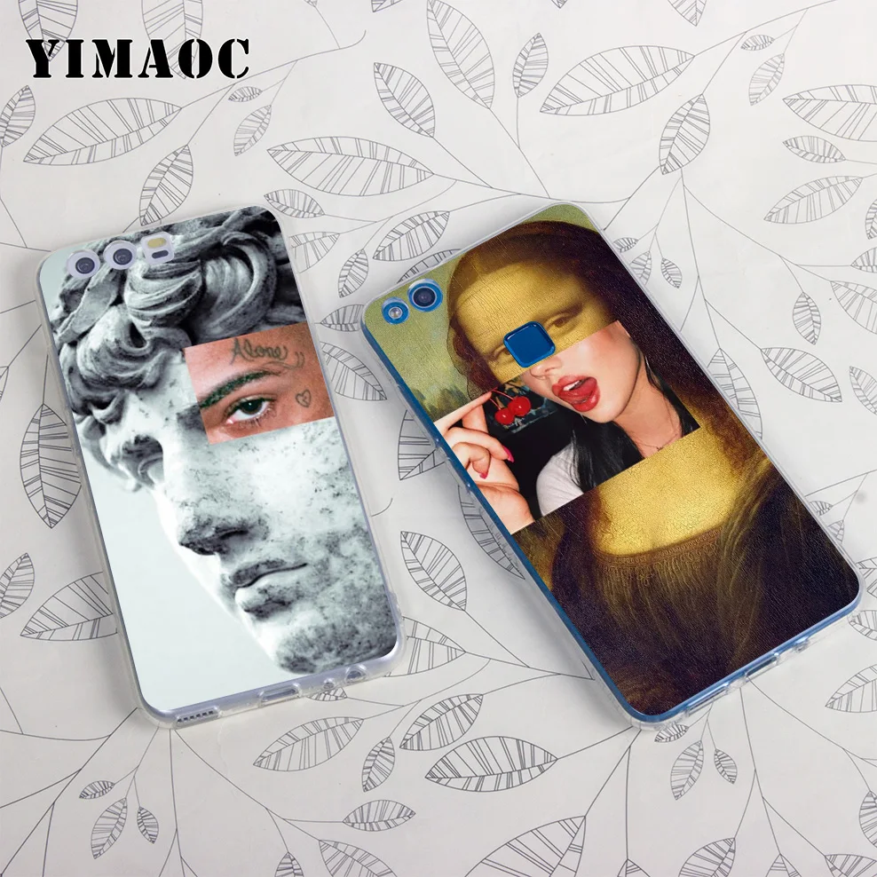 YIMAOC Мона Лиза Ван Гог мягкий чехол для huawei Honor 10 9 8X 8C 8 7C 7X 7A Pro 6A Note Nova 3i 3 2i Y6 Y7 Y9 Prime 2018