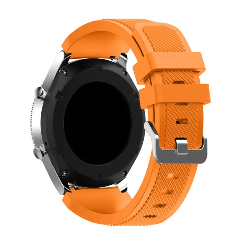 Orange 22 мм силиконовые Ремешки для наручных часов 18 цветов для Galaxy Watch 46 мм gear S3 Frontier ремешок для наручных часов аксессуары браслет - Цвет ремешка: Orange