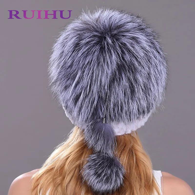 2018 Новая Мода хорошее качество Шапки зимняя меховая шапка для женщин реального с