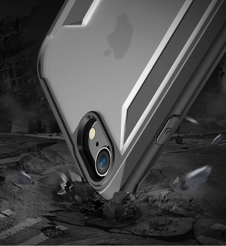 Классный чехол для iPhone 7 8 Plus X XS MAX XR роскошный тонкий прозрачный Гибридный Жесткий
