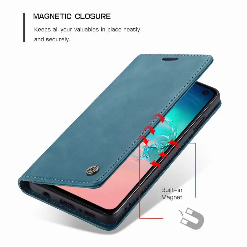 Cover Case For Samsung S7 Edge Galaxy S8 S9 S10 Plus 5G Phone 360 Leather Wallet Magnetic Flip Housing S7edge S8plus S9plus | Мобильные