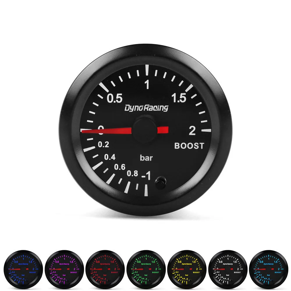 Dynoracing " 52 мм 7 цветов подсветка Turbo Boost Gauge 2 бар метр Высокоскоростной шаговый двигатель с датчиком автомобильный измеритель BX101487
