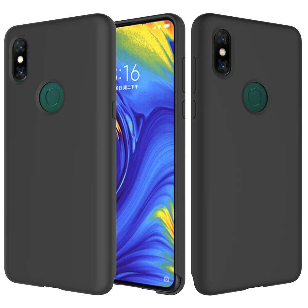 Чехол для Xiaomi mi x 3, цветной мягкий жидкий силиконовый чехол для Red mi K20 Note 7 mi x3 9 SE 9T 8 lite, задняя крышка для телефона, чехол - Цвет: Черный