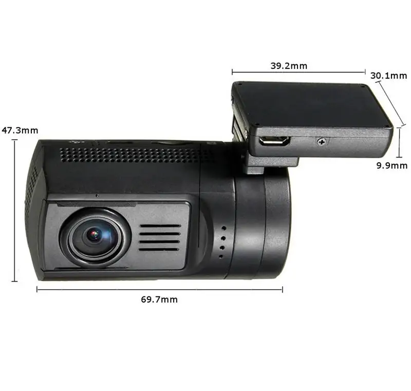 Автомобильный видеорегистратор Mini 0806 Dash камера 1080P CPL фильтр с двумя объективами