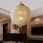 Маленькая Хрустальная латунная люстра в форме глобуса, медная Подвесная лампа s 1 светильник роскошный Бронзовый светильник для кухни, столовой