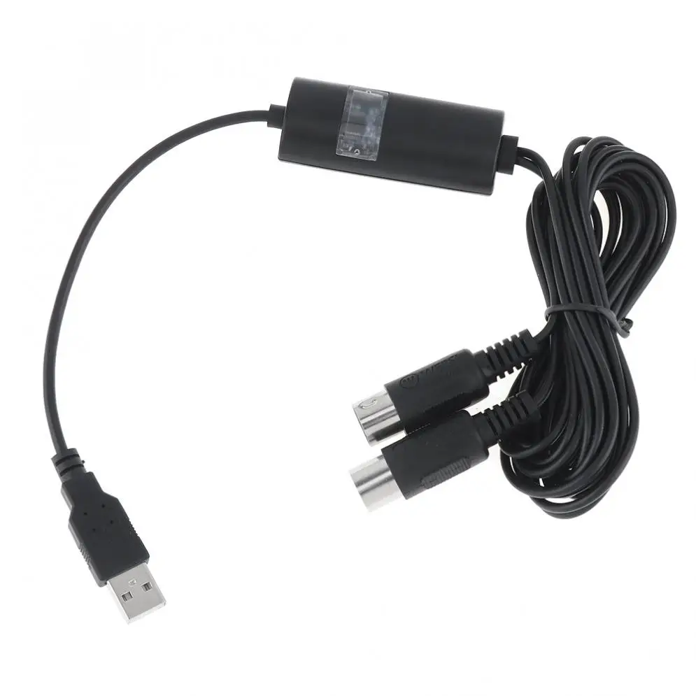 2 метра USB в MIDI кабель электрический пианино барабан гитара музыкальный интерфейс