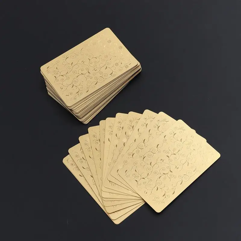 Позолоченные игральные карты из фольги для Хэллоуина покера настольные игры