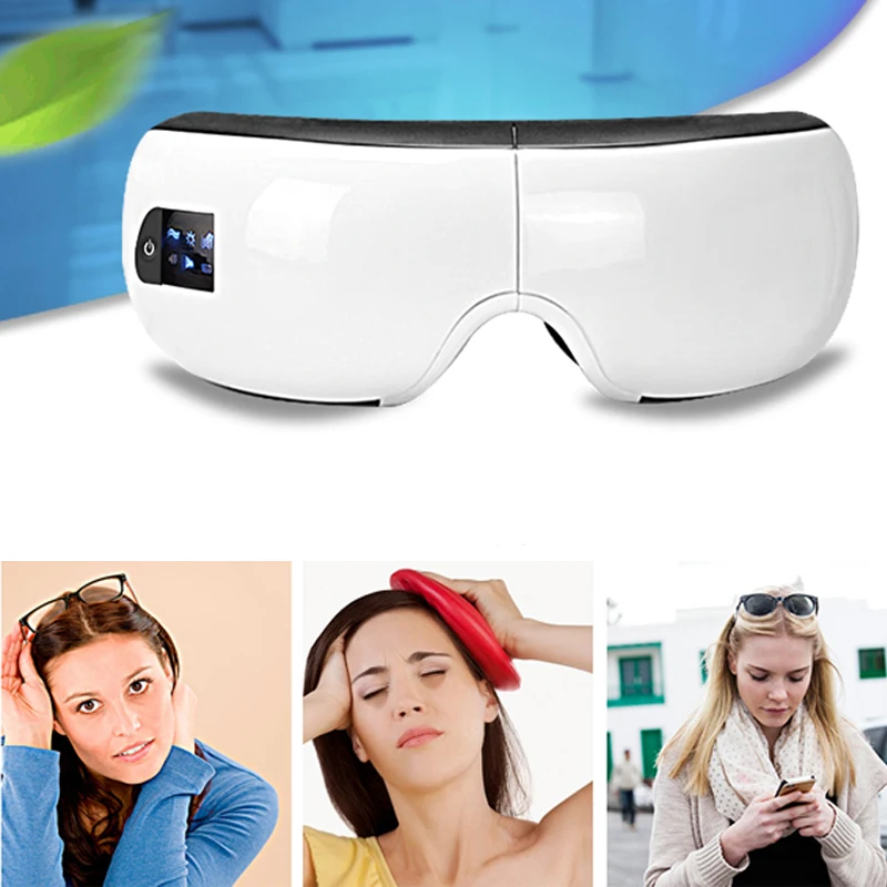 Smart Bluetooth Music Eye Massager Air Pressure Hot Compress Dark Circles Remove Magnetic Far-infrared Protect Eyesight Eye Care