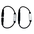 DC 12 В мини 3 клавиши 24 В переключатель контроллера диммера двойной штекер постоянного тока для одноцветной светодиодной ленты 5050 3528 5630 5730