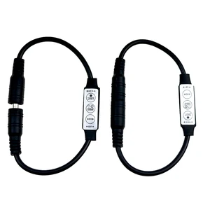 DC 12 В мини 3 клавиши 24 В переключатель контроллера диммера двойной штекер постоянного тока для одноцветной светодиодной ленты 5050 3528 5630 5730