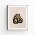 Постер с золотыми стенками для боксерских перчаток, печать, спорт, бокс, холст, живопись, Настенный декор, старая школа, ободряющий подарок