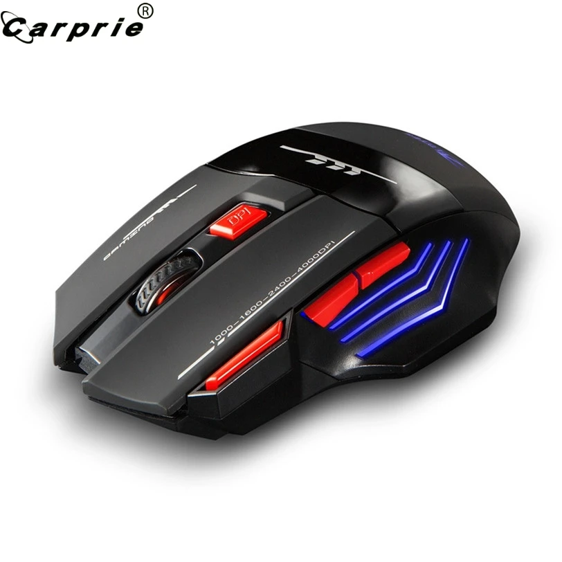 Профессиональная Беспроводная игровая мышь CARPRIE 2 4G USB приемник 4000DPI подключение 30