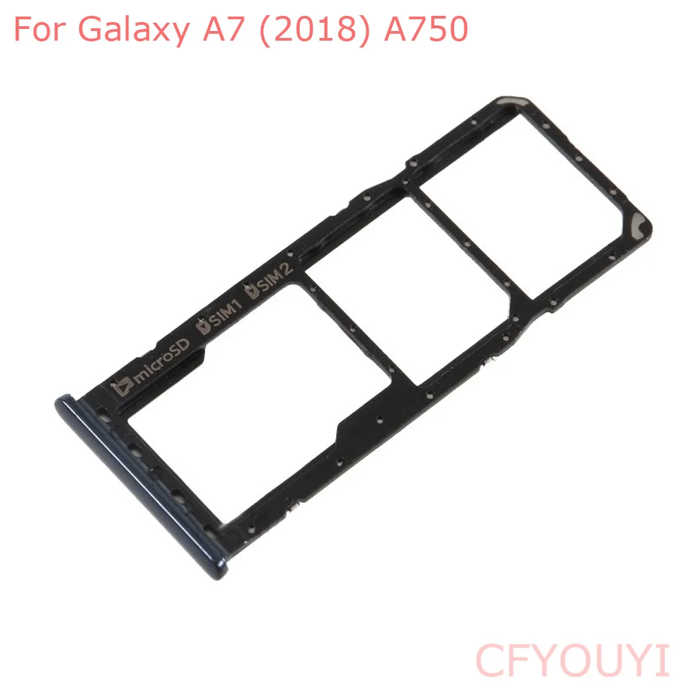 

10pcs/lot Sim Tray For Samsung Galaxy A7 (2018) A750 A750F 6.0 Inch Dual SIM + SD Card Tray Slot Holder Replacement Part