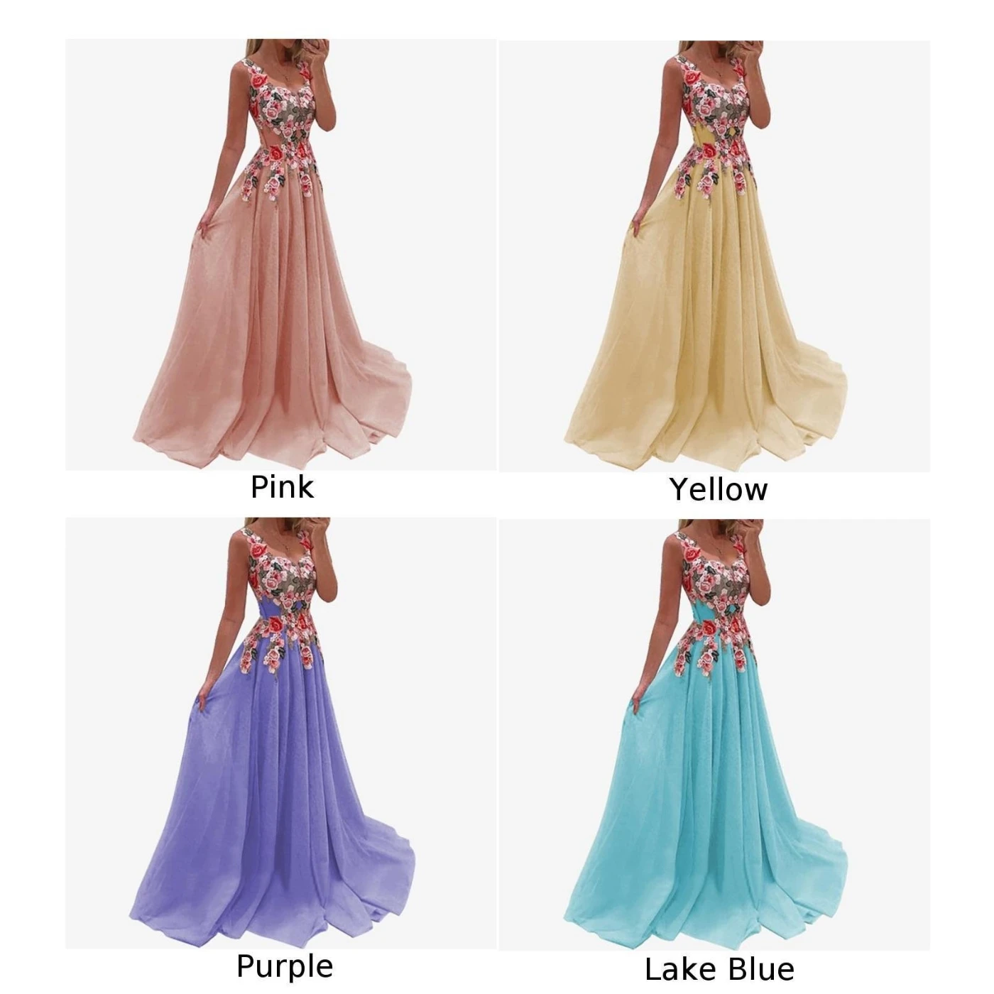 Женское платье в пол элегантное модное подружки невесты макси Формальное