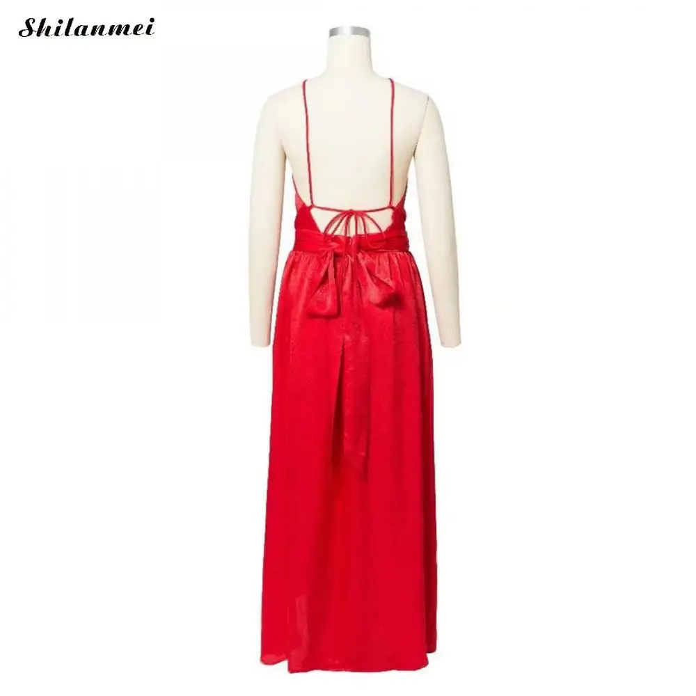 Beach Waist Wrap Halter Long Maxi Dress Women Sleeveless Split Dresses Sexy Backless 2018 Summer Boho Party Vestidos Slim Jurken | Женская